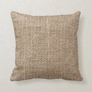 textuur van ruw linnen kussen