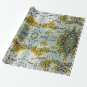 Textuur van schors van espen cadeaupapier (Uitgerold)