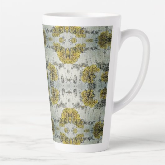 Textuur van schors van espen latte mok (Rechts)