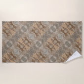 Textuur van stam van dadelpalmboom close-up foto a strandlaken (Voorkant)