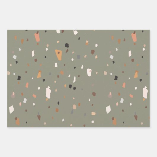 textuur van Terrazzo-steen  Inpakpapier Vel (Voorkant 2)