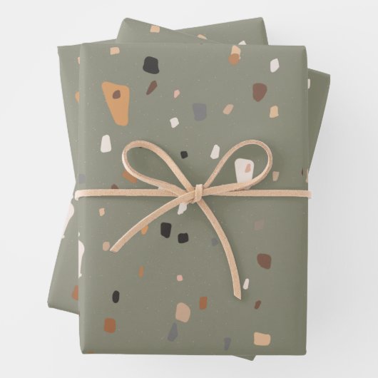 textuur van Terrazzo-steen  Inpakpapier Vel (In situ)