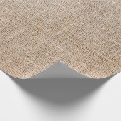 textuur van textiel, jute bruine stof cadeaupapier (Hoek)