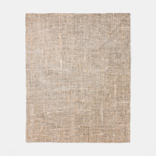 textuur van textiel, jute bruine stof fleece deken (Voorkant)