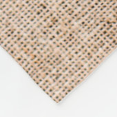 textuur van textiel, jute bruine stof fleece deken (Hoek)