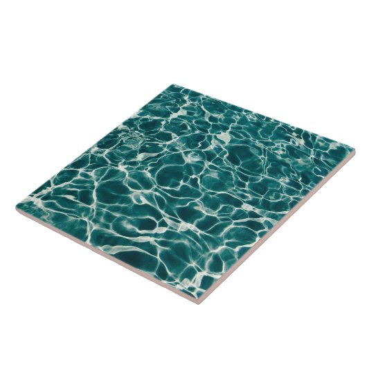 textuur van turkooiswater tegeltje (Zijkant)