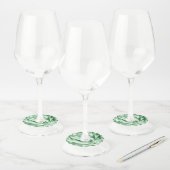 Textuur van weefsel 4 wijnglaslabel (Set)
