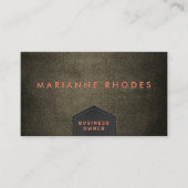 Textuur van weefsel | in reliëf aangebrachte lette visitekaartje (Voorkant)