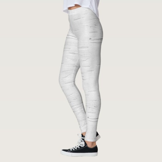 Textuur van witte berkenbast leggings (Links)