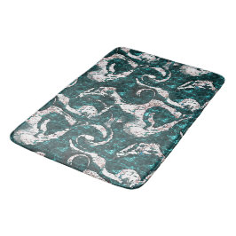 Textuur van witte vlekken gemengd in aquamarine me badmat