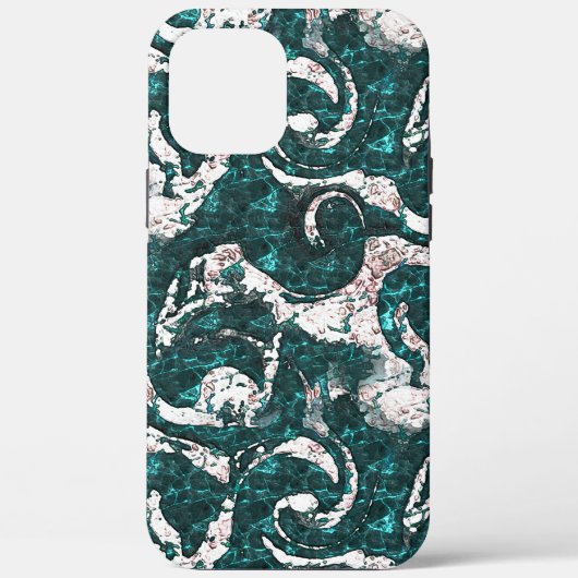 Textuur van witte vlekken gemengd in aquamarine me Case-Mate iPhone case (Achterkant)