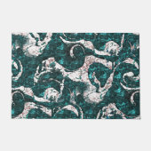 Textuur van witte vlekken gemengd in aquamarine me deurmat (Voorkant)