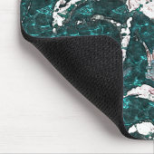 Textuur van witte vlekken gemengd in aquamarine me muismat (Hoek)