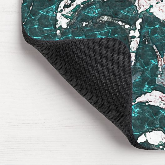 Textuur van witte vlekken gemengd in aquamarine me muismat (Hoek)