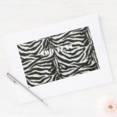 Textuur van zebra-camouflage rechthoekige sticker (Envelop)