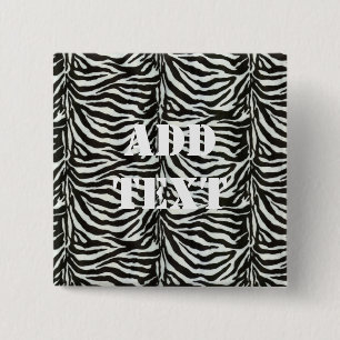 Textuur van zebra-camouflage vierkante button 5,1 cm
