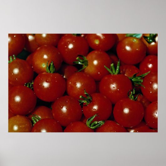 textuur van zoete kerstomaten poster (Voorkant)