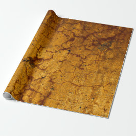 Textuur verbrand Oranje  Rustic-ontkoppeling Cadeaupapier