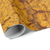 Textuur verbrand Oranje  Rustic-ontkoppeling Cadeaupapier (Rol Hoek)
