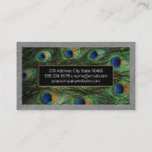 Textuur wandrand | Pauwveren Visitekaartje (Achterkant)