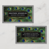 Textuur wandrand | Pauwveren Visitekaartje (Voorkant / Achterkant)