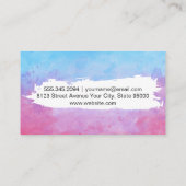 Textuur waterverf verf | Expressieve kunst Visitekaartje (Achterkant)