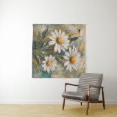 Textuur Witte Madeliefjes Boeket Wandkleed (In Situ (horizontaal))