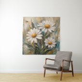 Textuur Witte Madeliefjes Boeket Wandkleed (In situ)