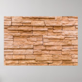 textuurbaksteen beige close-up poster (Voorkant)