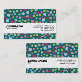 Textuurband - Cascading Colors - Blauwgroen 006666 Visitekaartje (Voorkant / Achterkant)