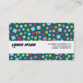 Textuurband - Cascading Colors - Blauwgroen 006666 Visitekaartje (Achterkant)