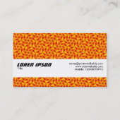 Textuurband - Oranje terrazzo Pattern 03 Visitekaartje (Achterkant)