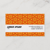 Textuurband - Oranje terrazzo Pattern 04 Visitekaartje (Achterkant)