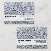 Textuurband - Snowy Branches Visitekaartje (Voorkant / Achterkant)