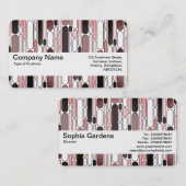 Textuurband V2 - Abstract 100624 - (Sangria) Visitekaartje (Voorkant / Achterkant)