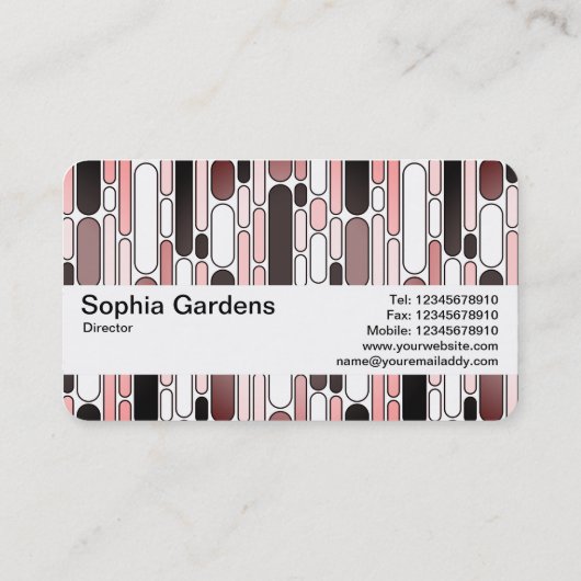 Textuurband V2 - Abstract 100624 - (Sangria) Visitekaartje (Achterkant)
