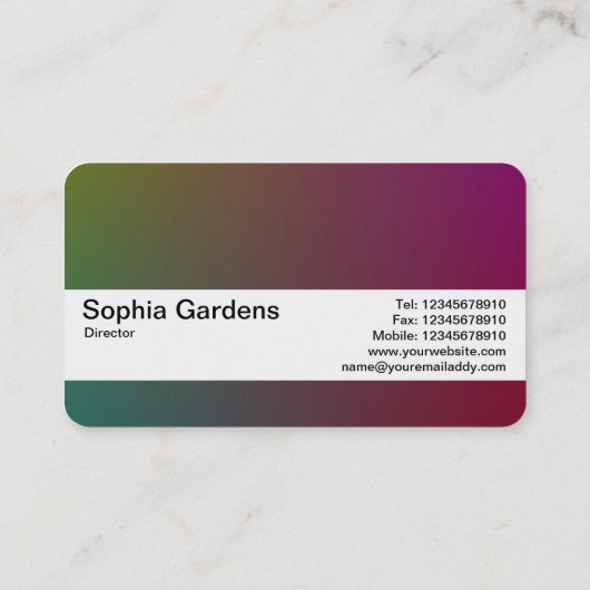 Textuurband V2 - Gradiënt Y, M, B, R, Donker Visitekaartje (Achterkant)