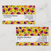 Textuurband V2 - hexagonpatroon 01 Visitekaartje (Voorkant / Achterkant)