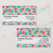 Textuurband V2 - hexagonpatroon 02 Visitekaartje (Voorkant / Achterkant)