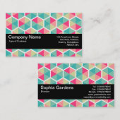 Textuurband V2 - hexagonpatroon 02 Visitekaartje (Voorkant / Achterkant)