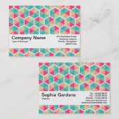 Textuurband V2 - hexagonpatroon 02 Visitekaartje (Voorkant / Achterkant)