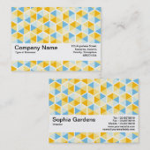 Textuurband V2 - hexagonpatroon 03 Visitekaartje (Voorkant / Achterkant)