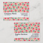 Textuurband V2 - hexagonpatroon 04 Visitekaartje (Voorkant / Achterkant)