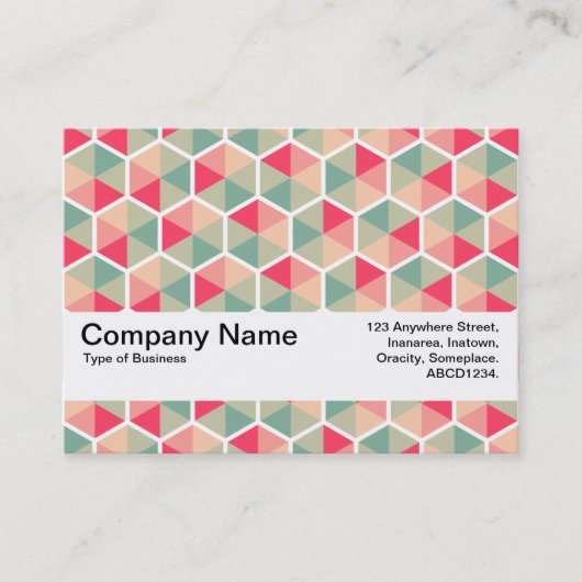 Textuurband V2 - hexagonpatroon 04 Visitekaartje (Voorkant)