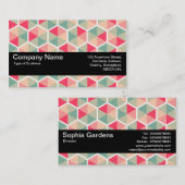 Textuurband V2 - hexagonpatroon 04 Visitekaartje (Voorkant / Achterkant)