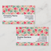 Textuurband V2 - hexagonpatroon 04 Visitekaartje (Voorkant / Achterkant)