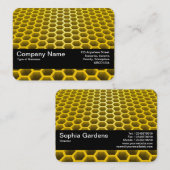 Textuurband V2 - Honeycomb Perspective Amber Visitekaartje (Voorkant / Achterkant)