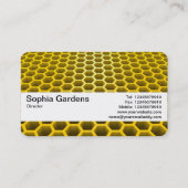Textuurband V2 - Honeycomb Perspective Amber Visitekaartje (Achterkant)