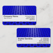 Textuurband V2 - Honeycomb Perspective Blue Visitekaartje (Voorkant / Achterkant)