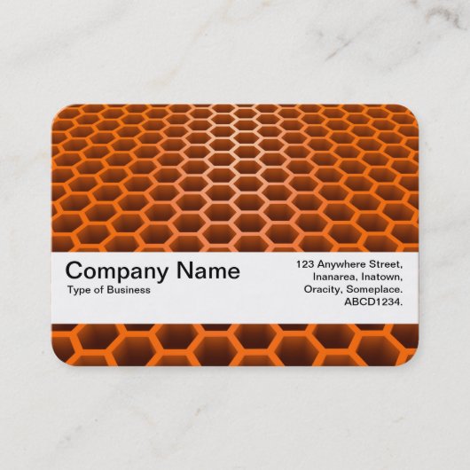Textuurband V2 - Honeycomb Perspective Oranje Visitekaartje (Voorkant)